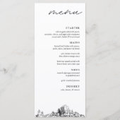 Phoenix Bruiloft Receptie Diner Menu (Voorkant)