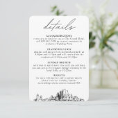 Phoenix bruiloft verticale details informatiekaartje (Staand voorkant)