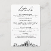 Phoenix bruiloft verticale details informatiekaartje (Voorkant)