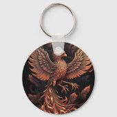 Phoenix Button Key Ring Sleutelhanger (Achterkant)