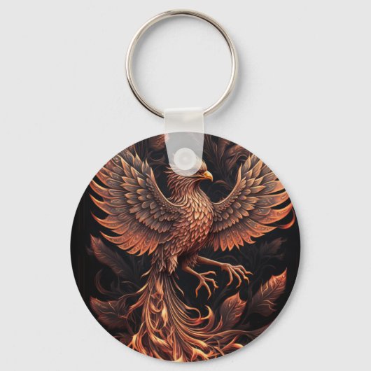 Phoenix Button Key Ring Sleutelhanger (Achterkant)