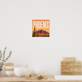 Phoenix Camelback Mountain Woestijn Poster (Keuken)