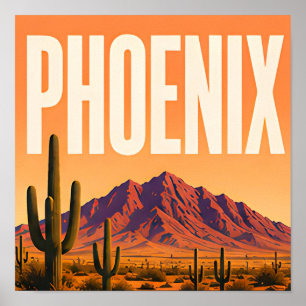 Phoenix Camelback Mountain Woestijn Poster