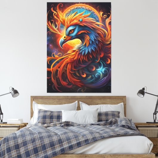 Phoenix Canvas Print (Insitu (Slaapkamer))