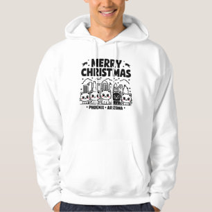 Phoenix City Arizona Merry Christmas Cats Verenigd Hoodie