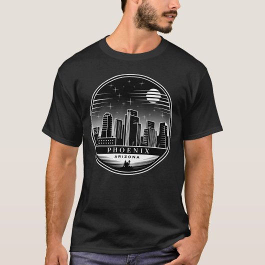 Phoenix City Arizona Verenigde Staten Minimalist T-shirt (Voorkant)