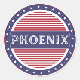 Phoenix City Pride Embleem – Amerikaanse identitei Ronde Sticker