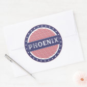 Phoenix City Pride Embleem – Amerikaanse identitei Ronde Sticker (Envelop)