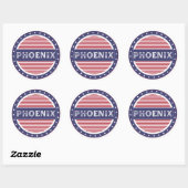 Phoenix City Pride Embleem – Amerikaanse identitei Ronde Sticker (Vel)