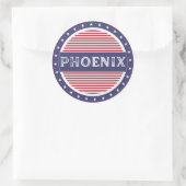 Phoenix City Pride Embleem – Amerikaanse identitei Ronde Sticker (Tas)