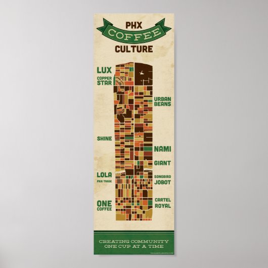 Phoenix Coffee Culture - Klein Poster (Voorkant)