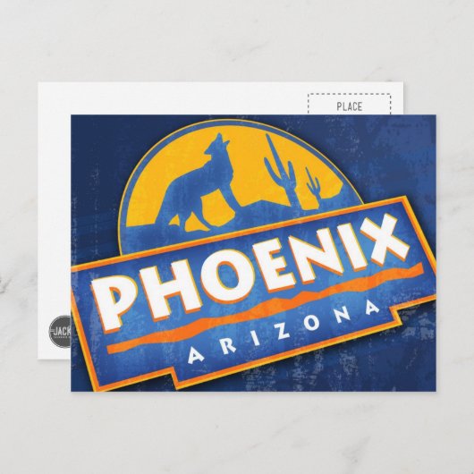 Phoenix Coyote Briefkaart (Voorkant / Achterkant)