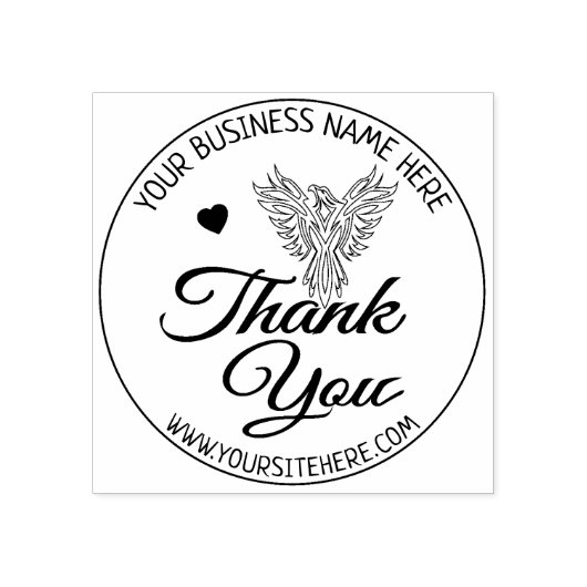 Phoenix Custom Business Hartelijk dank Rubberstempel (Afrduk)