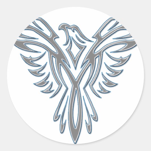Phoenix D Ronde Sticker (Voorkant)