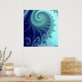 Phoenix - DE BLAUWE SPIRAAL Poster (Keuken)