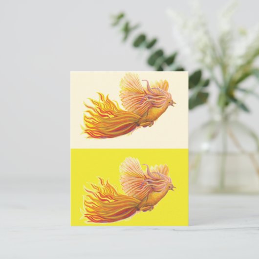 Phoenix - De vogel die herboren is Aankondigingskaart (Staand voorkant)