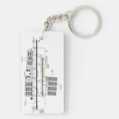 Phoenix Deer Valley Airport-diagram/taxisdiagram Sleutelhanger (achterkant)