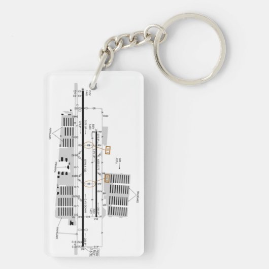 Phoenix Deer Valley Airport-diagram/taxisdiagram Sleutelhanger (achterkant)