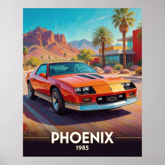 Phoenix Desert Performance Drive 1985 Arizona Poster (Voorkant)