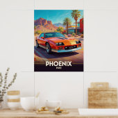 Phoenix Desert Performance Drive 1985 Arizona Poster (Keuken)