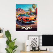 Phoenix Desert Performance Drive 1985 Arizona Poster (Thuiskantoor)