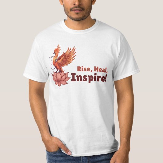 Phoenix Doctor Healing Lotus - Rise, Heal, Inspire T-shirt (Voorkant)