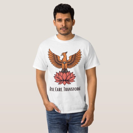 Phoenix Doctor Healing Lotus - Rise, Heal, Inspire T-shirt (Voorkant volledig)