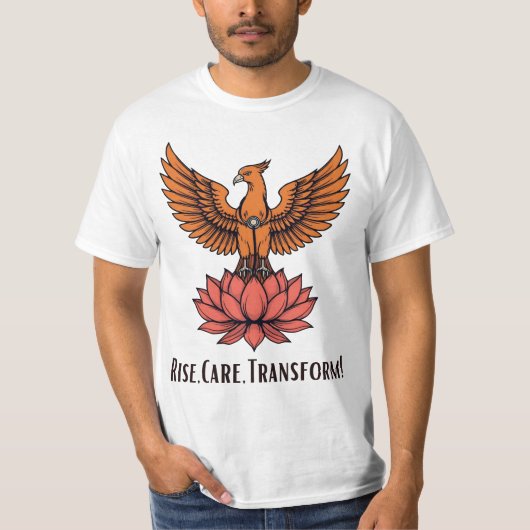 Phoenix Doctor Healing Lotus - Rise, Heal, Inspire T-shirt (Voorkant)
