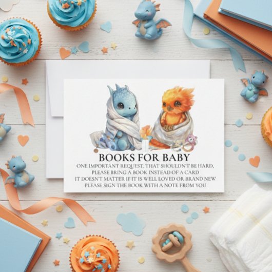 Phoenix Dragon Twins Baby shower Boek voor Baby Kaart