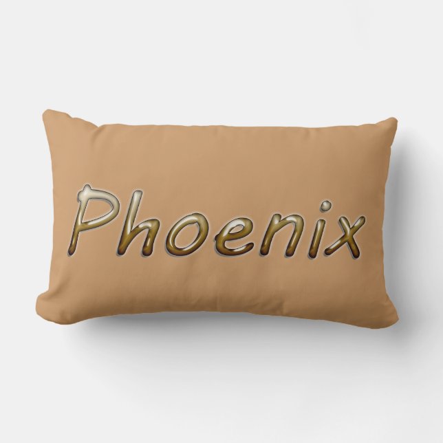 Phoenix - Dringende kleuren - op Tan Kussen (Voorkant)