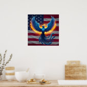 Phoenix en de vlag poster (Keuken)