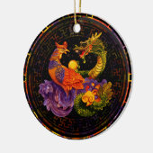 Phoenix en Dragon - in kleur Keramisch Ornament (Links)