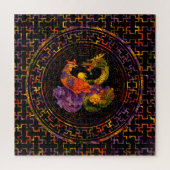 Phoenix en Dragon - in kleur Legpuzzel (Verticaal)