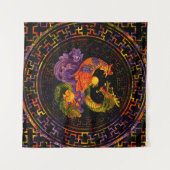 Phoenix en Dragon - in kleur Wandkleed (Voorkant (horizontaal))