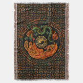 Phoenix en Dragon met bagua #2 Deken (Voorkant Verticaal)