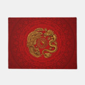 Phoenix en Dragon met bagua #4 Deurmat (Voorkant)