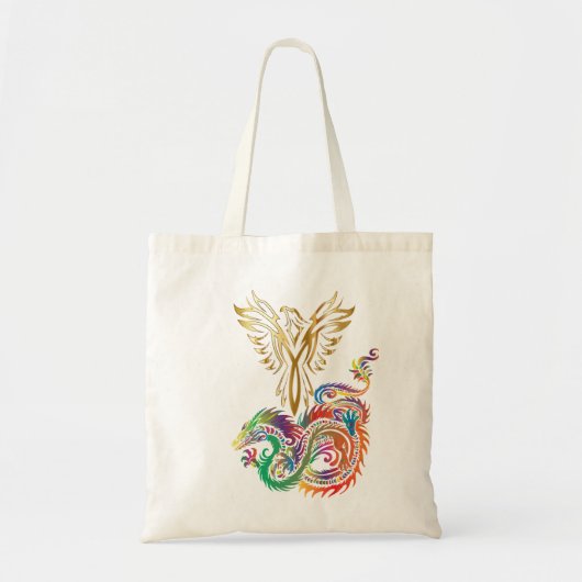 Phoenix en het Dragon Oriental Yang Design Tote Bag (Voorkant)