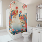 Phoenix en Lotus Douchegordijn (In situ)