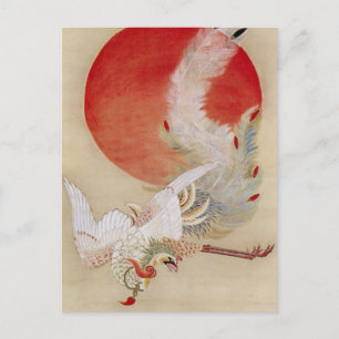 Phoenix en Sun Painting van Ito Jakuchu Briefkaart