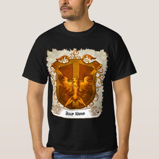 Phoenix Family Crest Surname T-shirt (Voorkant)