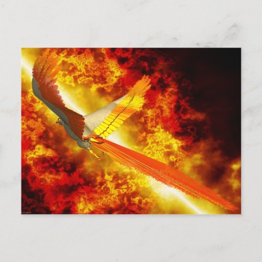 Phoenix Fantasy Gothic Briefkaart (Voorkant)
