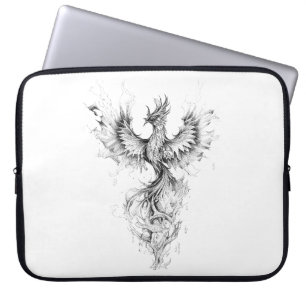 Phoenix Fantasy Wild Animal Illustratie Art Tatto Laptop Sleeve