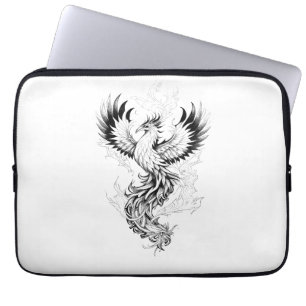Phoenix Fantasy Wild Animal Illustratie Art Tatto Laptop Sleeve