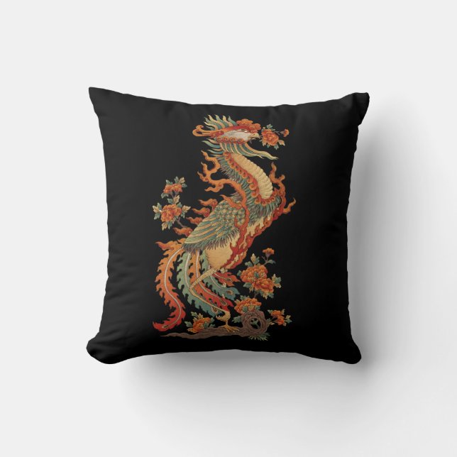 Phoenix Feng Chinees heilig dier Kussen (Voorkant)