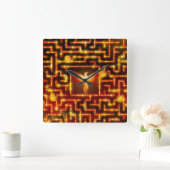 Phoenix Fiery Maze Clock Vierkante Klok (Huis)