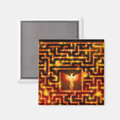 Phoenix Fiery Maze Magnet (Voorkant / Achterkant)