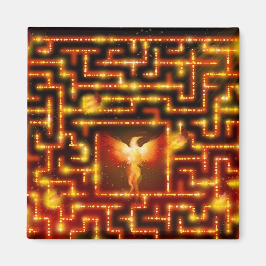 Phoenix Fiery Maze Magnet (Voorkant)