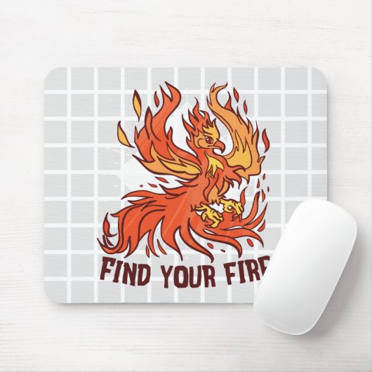 Phoenix "Find Your Fire" Grid Muismat (Met muis)