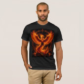 Phoenix Fire Bird Fantasy Art T-shirt (Voorkant volledig)