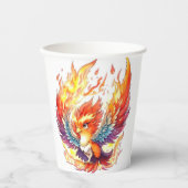 Phoenix Fire Bird Kids Verjaardag Papieren Bekers (Voorkant)